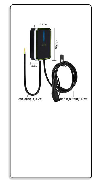 スクリーン7KWが付いているEV-HWの電気自動車のWallboxの充電器銃ライン 5