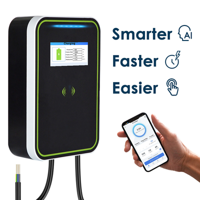 スクリーン7KWが付いているEV-HWの電気自動車のWallboxの充電器銃ライン